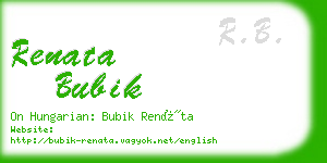 renata bubik business card